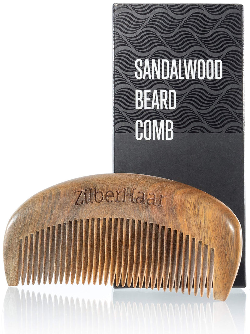 [Australia] - ZilberHaar - Beard Comb - 100% Scented Sandalwood - Essential Beard Care Accessory for Men, Straightens Bread Without Static - Handmade Comb 