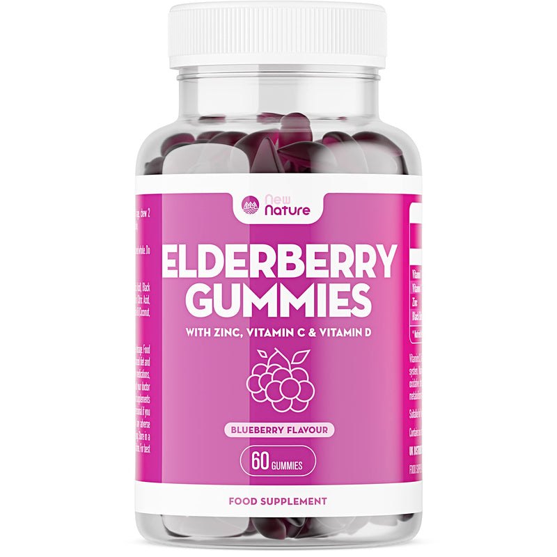 [Australia] - Elderberry Gummies with Zinc, Vitamin C & Vitamin D - Suitable for Adults & Children - Zinc for Immune System - Sambucus Black Elderberry (60 Gummies) 1 