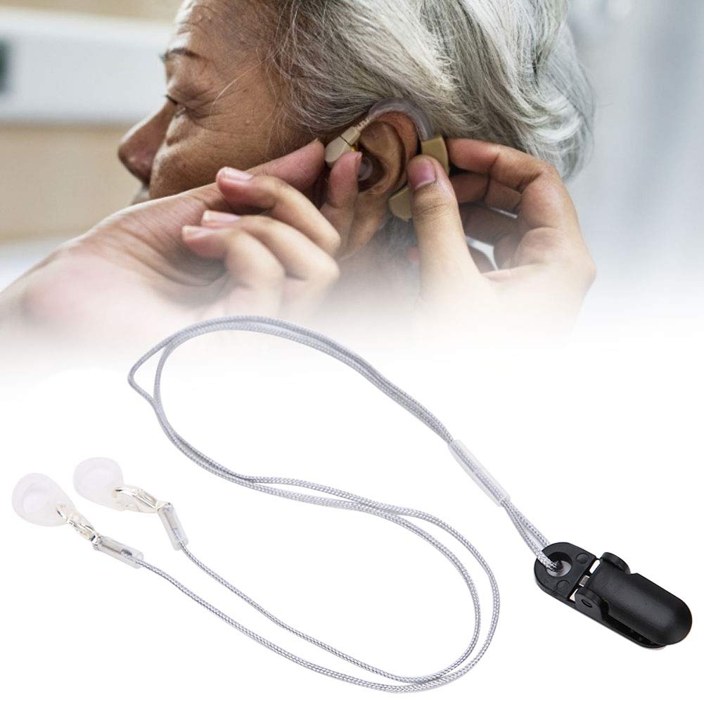 [Australia] - Plastic Practical Hearing Aid Anti-Lost Rope Hearing Aids Clip Sound Amplifier Ear Aids Protection Rope Children Colourful(Gray) 