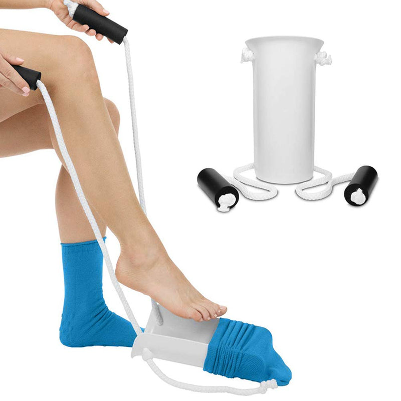 [Australia] - Sock Aid Helper,ANGGREK 1 Disability Aids Extends Reachup To 33", Easy on & Off Stocking Slider Plastic Sock Helper Aide Tool for Elderly, Pregnant, Disability 