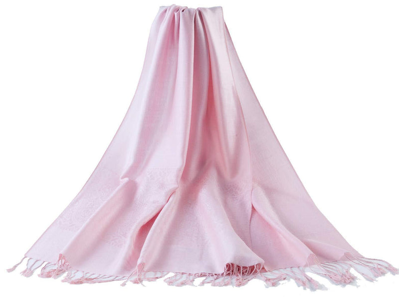 [Australia] - Signare Pashmina Shawls and Wraps Scarf for Women Baby Pink 