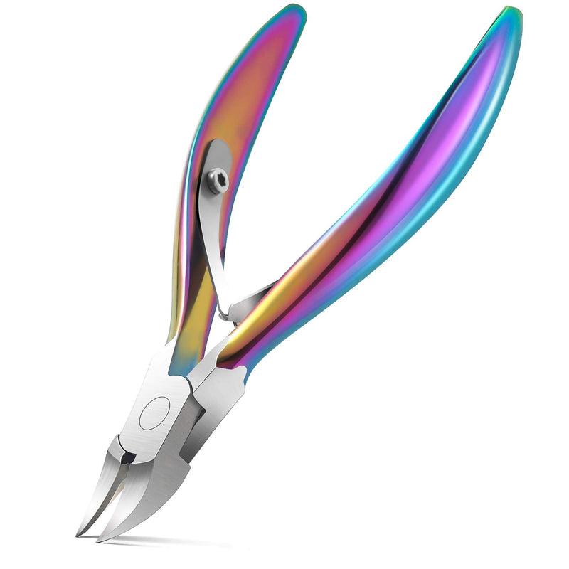 [Australia] - BEZOX Portable Nail Clipper - Toenail Clippers with Surgical Stainless Steel Suitable for Thick Fingernail Toenail Rainbow 