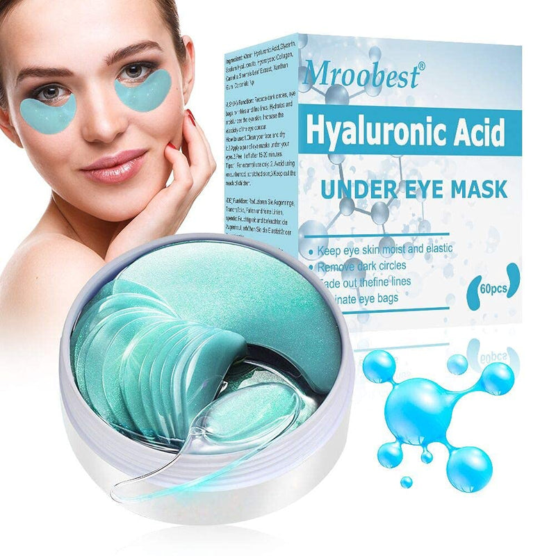 [Australia] - Under Eye Patches, Eye Mask for Dark Circles, Collagen Eye Mask, Eye Treatment Mask, Hyaluronic Acid Moisturizing Eye Mask, For Puffy Eyes, Dark Circles, Eye Bags, Improve Lines and Wrinkle - 60Pcs 60 Count (Pack of 1) 