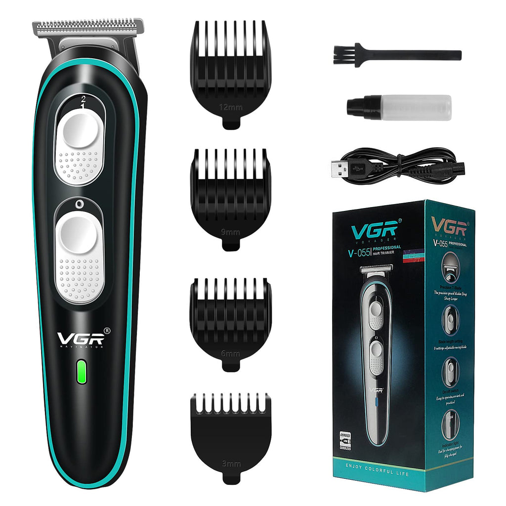 [Australia] - Lumitact Professional Hair Clippers for Men Kids USB Rechargeable Hair Trimmer Cordless Electric Hair Clippers Haircutting Kit 4 Guide Combs(3 6 9 12mm) 