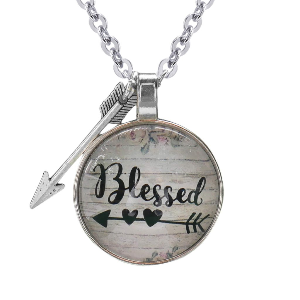 [Australia] - epiphaneia Christian Gifts for Women Blessed Pendant Necklace with Arrow. Christians Jewelry for Women Religious Bible Necklaces for Woman of Faith. Gift for Mom on Mother's Day, Christmas, Birthday. 