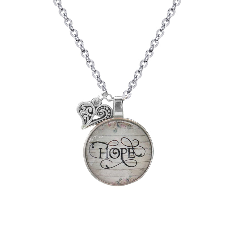 [Australia] - epiphaneia Christian Gifts for Women Hope Pendant Necklace with Heart. Christians Jewelry for Women Religious Bible Necklaces for Woman of Faith. Gift for Mom on Mother's Day, Christmas, Birthday. 