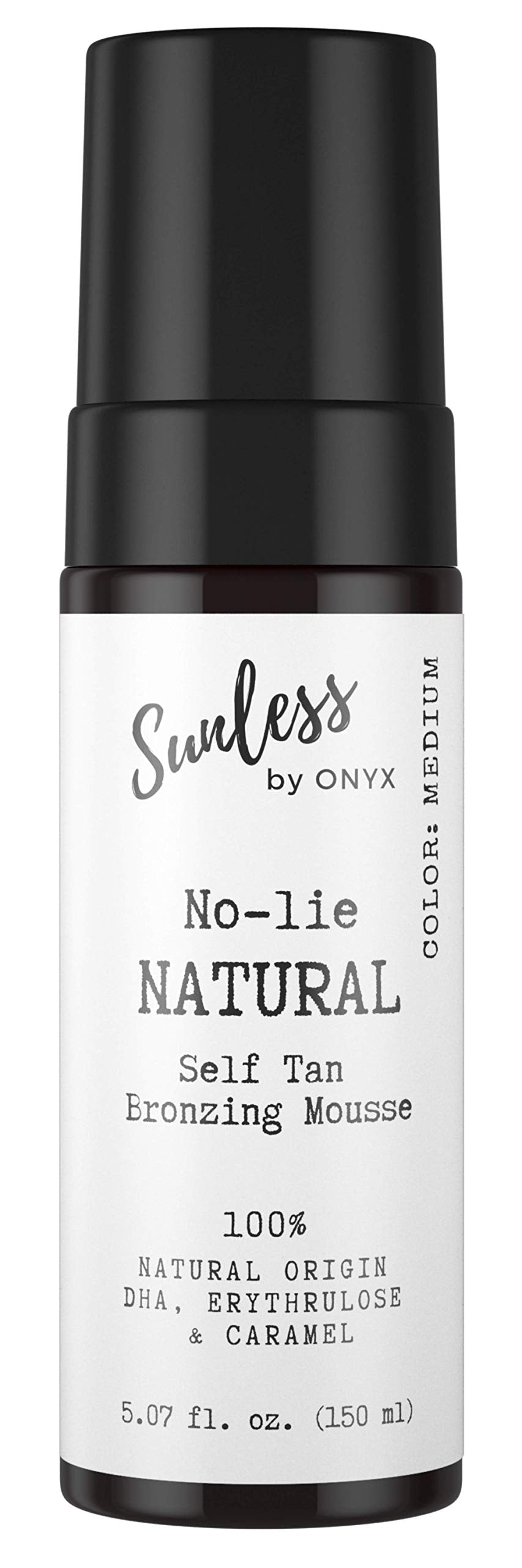 [Australia] - Sunless by Onyx No-Lie Natural Self Tanner Mousse 100% Pure Nature Organic Skincare Actives Dream Tan Effect (Light/Medium) 