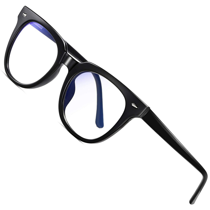 [Australia] - Joopin Blue Light Blocking Glasses for Anti Headache and Eyes Strain TR90 Eyeglasses Square Computer Gaming Glasses for Women and Men Black 