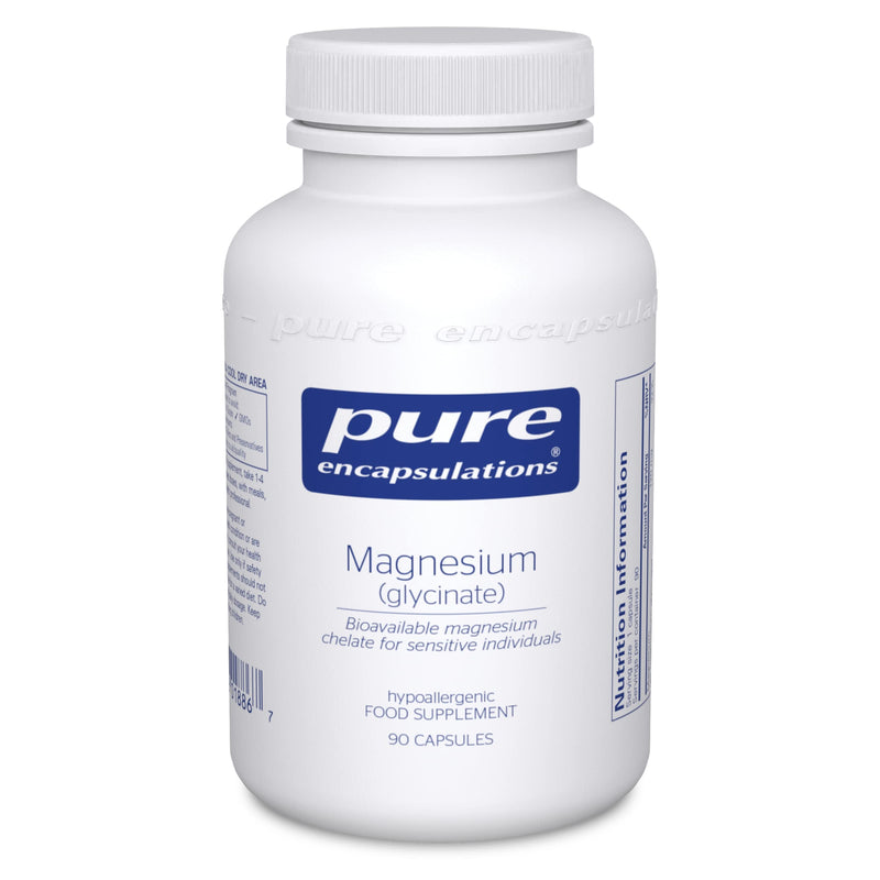 [Australia] - Pure Encapsulations - Magnesium (Glycinate) 120mg - Bioavailable Magnesium Chelate Tiredness and Fatigue Supplement - 90 Capsules 90 Count (Pack of 1) 