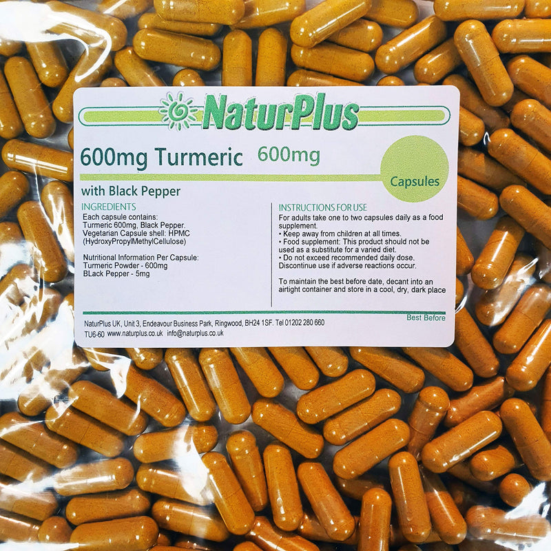 [Australia] - Turmeric Capsules high Strength with Black Pepper 600mg, 365 Capsules by NaturPlus 