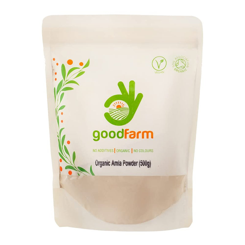 [Australia] - GoodFarm Organic Amla Powder 500g - Premium Quality, Certified Organic | Superfood | Natural body Boost | Vegan | Ayurveda Amla 500 gr 