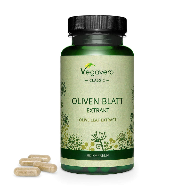 [Australia] - Olive Leaf Extract Vegavero® | Highest Strength: 7500mg (15:1) - 40% Oleuropein | Olive Leaves from Spain | 90 Vegan Capsules 