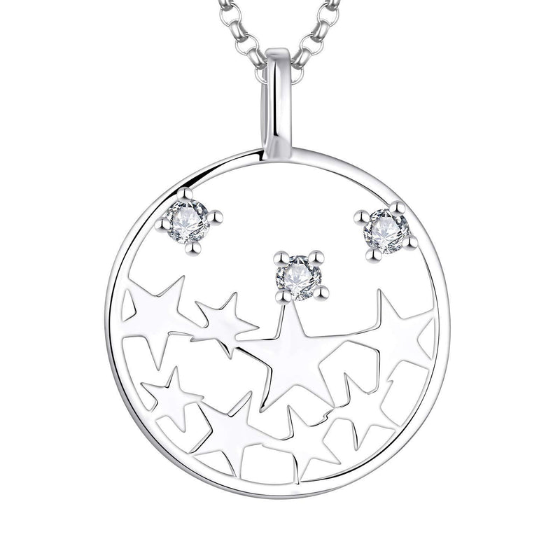 [Australia] - JO WISDOM Women Necklace,925 Sterling Silver Many Star in Sky Necklace with AAA Cubic Zirconia 