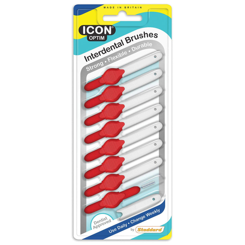 [Australia] - ICON OPTIM Interdental Brush XXFine Red (Pack 8) 