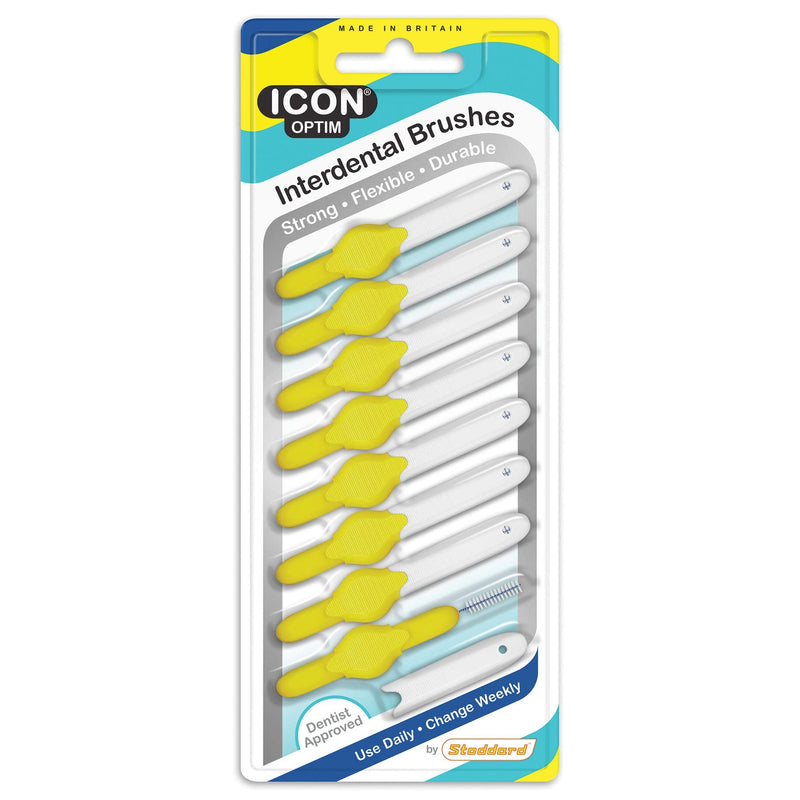 [Australia] - ICON OPTIM Interdental Brush Fine Yellow (Pack 8) 