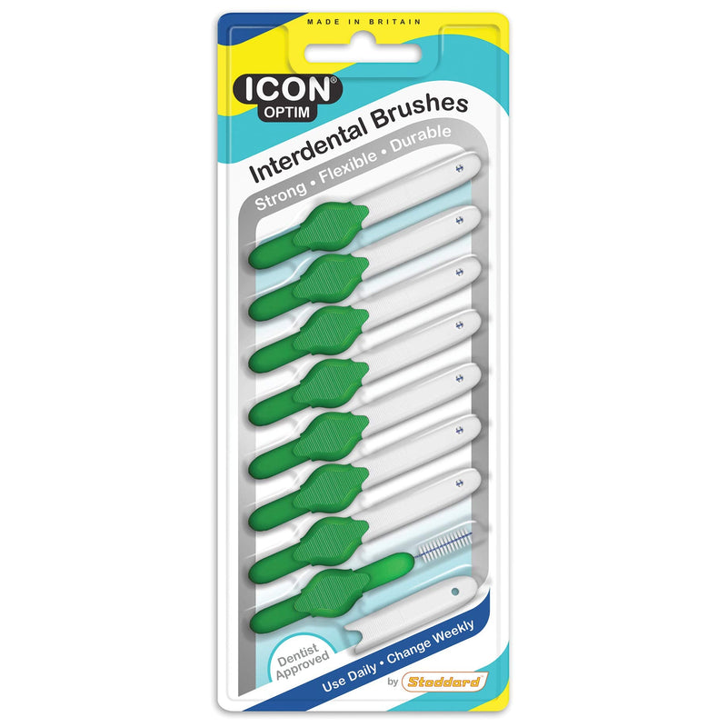 [Australia] - ICON OPTIM Interdental Brush Medium Green (Pack 8) 