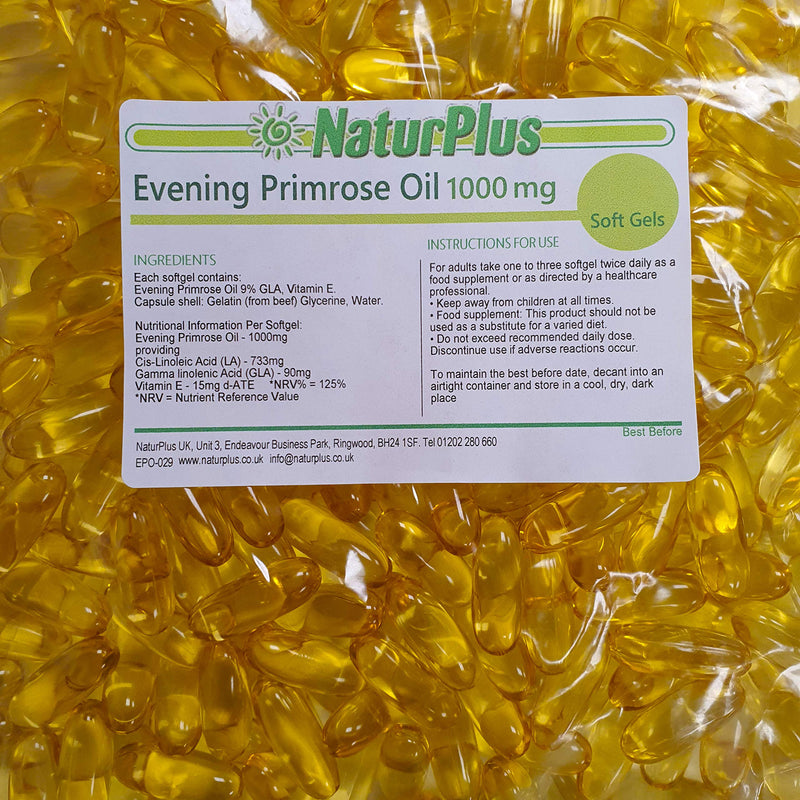 [Australia] - Evening Primrose Oil 1000 mg, Cold Pressed, Omega-6 GLA, 365 Softgel Capsules by NaturPlus 