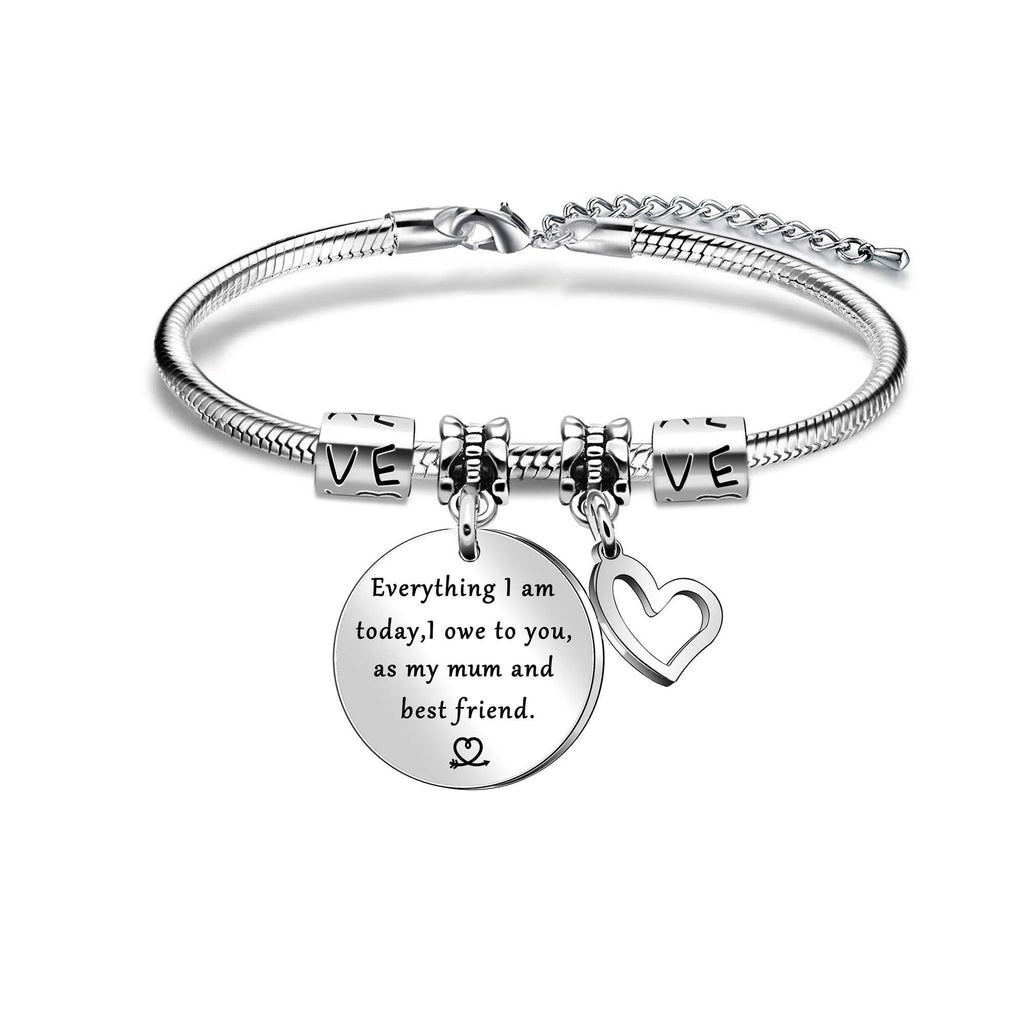 [Australia] - Mum Gift,Silver Bracelet for Women Lady,Mothers Day Gift from Daughter Son,Mother Bracelet,Thanksgiving Gift for Mum 