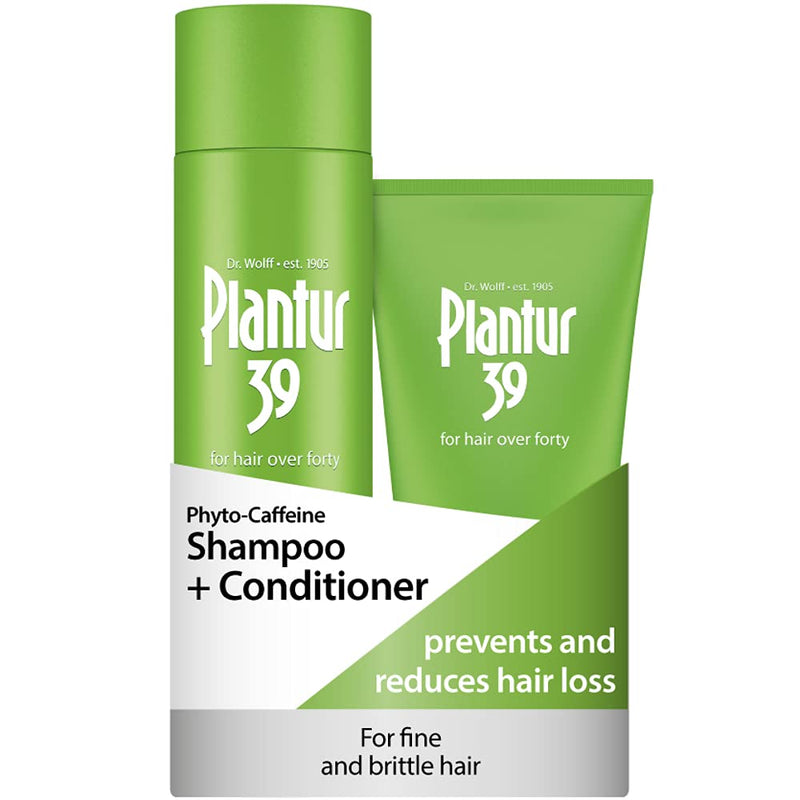 [Australia] - Plantur 39 Caffeine Shampoo and Conditioner Set Prevents and Reduces Hair Loss | For Fine Brittle Hair | Unique Galenic Formula Supports Hair Growth | Set of 250ml Shampoo and 150ml Conditioner 