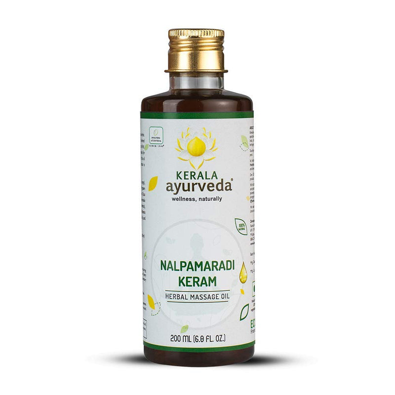 [Australia] - Kerala Ayurveda Nalpamaradi Keram - Ayurvedic Skin Care Herbal Oil - Supports Healthy & Radiant Skin & Supports Natural Healing of Irritated Skin, 200 ml 