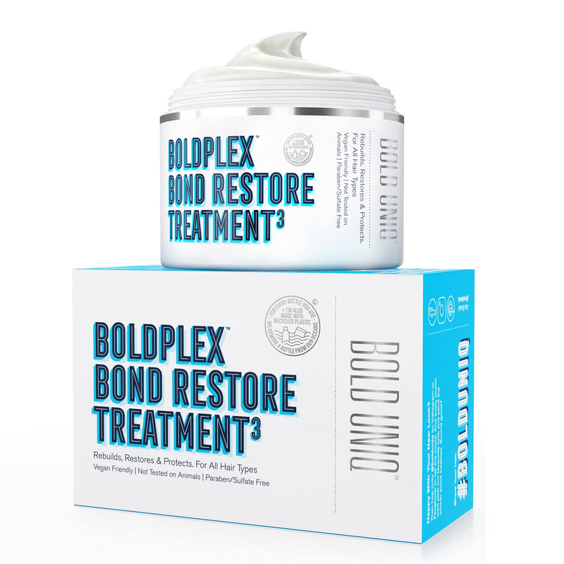 [Australia] - BoldPlex 3 Bond Repair Hair Protein Treatment Mask for Dry Damaged hair - Hydrating & Conditioning for Curly, Coloured, Frizzy, Broken or Bleached Hair. Paraben & Sulphate free. Vegan & Cruelty Free 