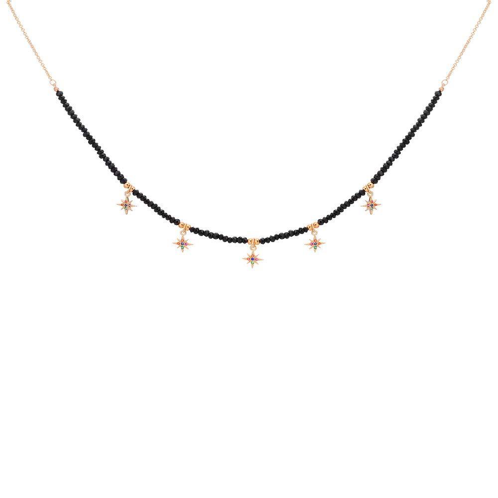 [Australia] - Copper Necklace Small Circle/Satellite Pendant Full Cubic Zirconia for Women, Simple Fashion Jewelry Rose Gold Choker Women Necklace Gift for Girlfriend Style 2（satellite） Gold plated 