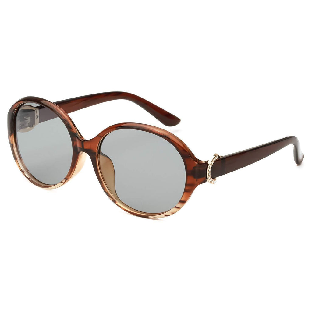 [Australia] - Myiaur Photochromic Polarized Sunglasses For Women, Anti Glare Sun Glasses for Driving Fishing Running 400 UV Brown Frame 