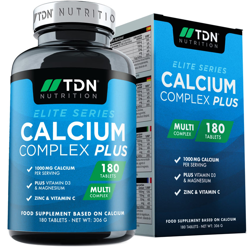 [Australia] - 3 Months Supply - Calcium and Vitamin D - 180 Tablets - High Strength 1000mg Calcium Complex with Vitamin D3, Magnesium, Zinc and Vitamin C - Supports Bones - Osteo Supplement - Packaging May Vary 