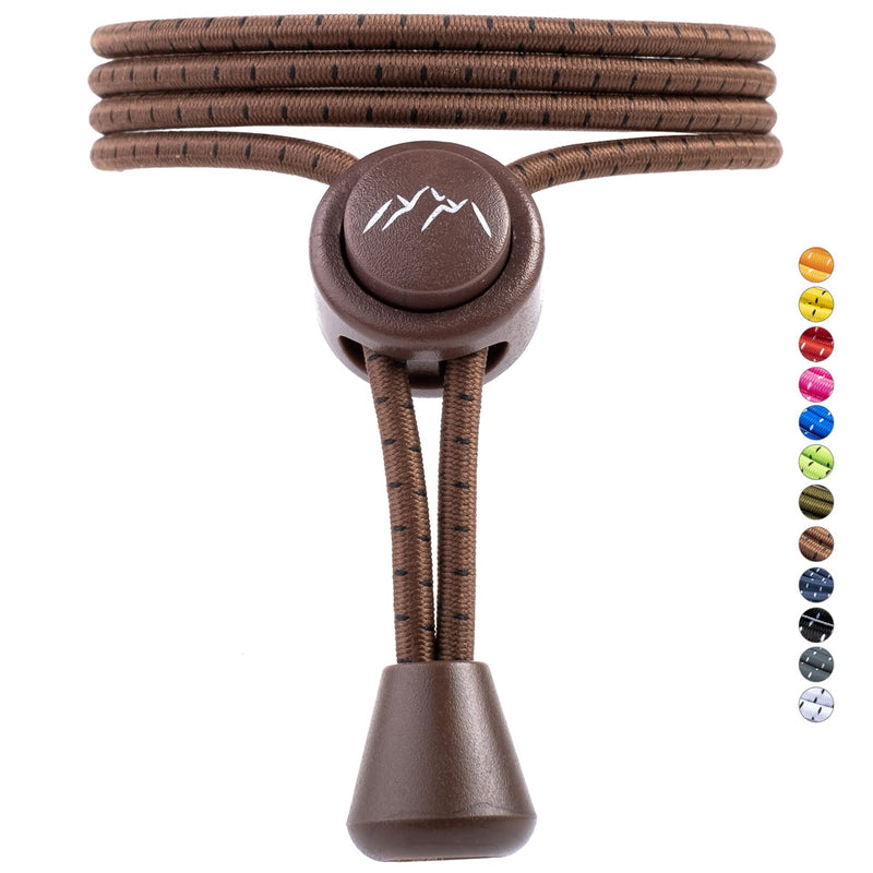 [Australia] - EVEREST FITNESS Elastic Laces Sports No Tie Shoe Laces Adjustable With Quick Release Fasteners For Kids, Adults, Running, Cycling & Exercise Brown 