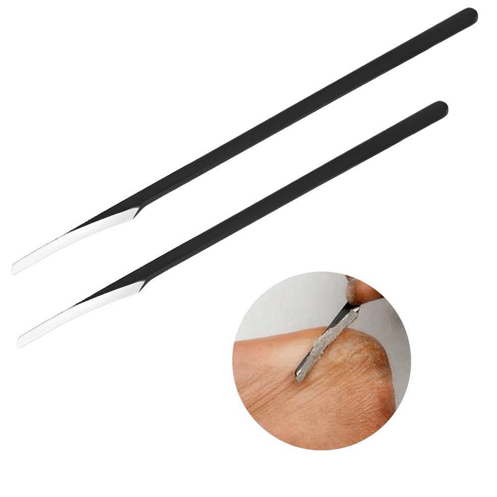 [Australia] - nobrand 2 Pcs Dead Skin Removal Pedicure Scraper, Professional Pedicure Nail Knife Set Removal Scraper Pedicure Tool Callus, Dead, Dry, Hard & Cracked Skin 
