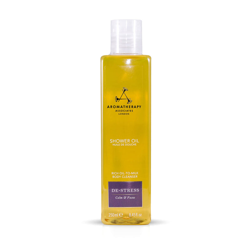 [Australia] - Aromatherapy Associates De-Stress Mind Shower Oil, 250ml - Calm and Focus with Our Comforting, Therapeutic Essential Oil Blend of Frankincense, Petit Grain and Wild Camomile. 