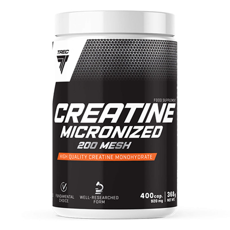 [Australia] - Trec Nutrition Creatine Micronized 200 Mesh Package of 1 x 400 Capsules - Creatine Micronized Monohydrate - Supplement for Muscle Strength - Without Additionals 