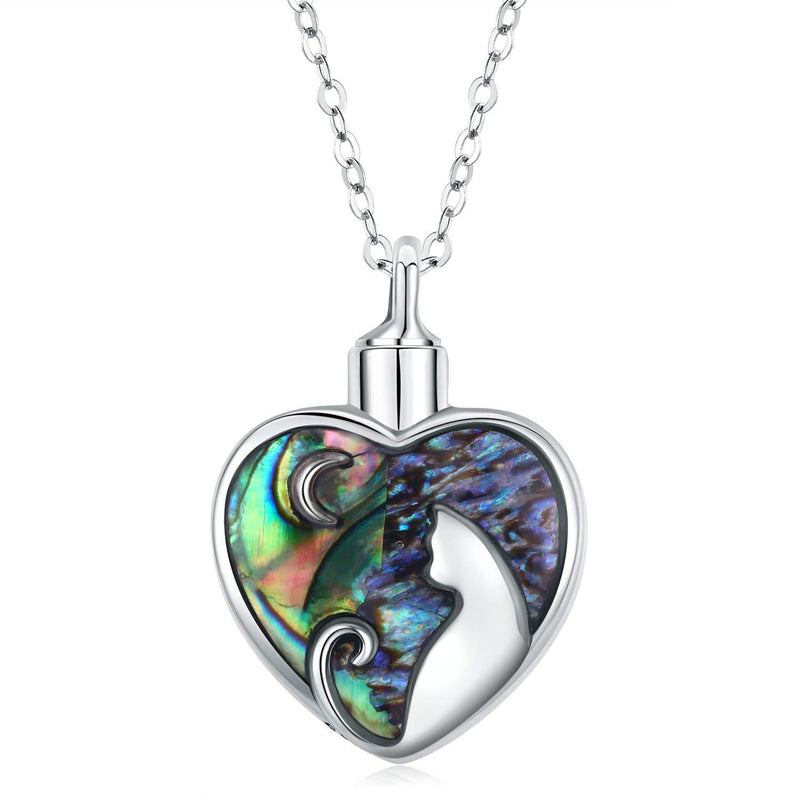 [Australia] - Heart Cremation Urn Necklace for Ashes, 925 Sterling Silver Urn Locket Pendant Necklace Memorial Jewellery for Women - Forever in My Heart 