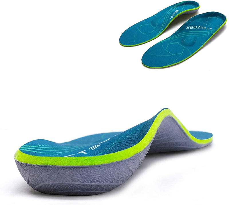 [Australia] - Plantar Fasciitis Arch Support Orthopedic Insoles Relieve Flat Feet Heel Pain Shock Absorption Comfortable Insoles UK-8-27CM--10.63" Green 