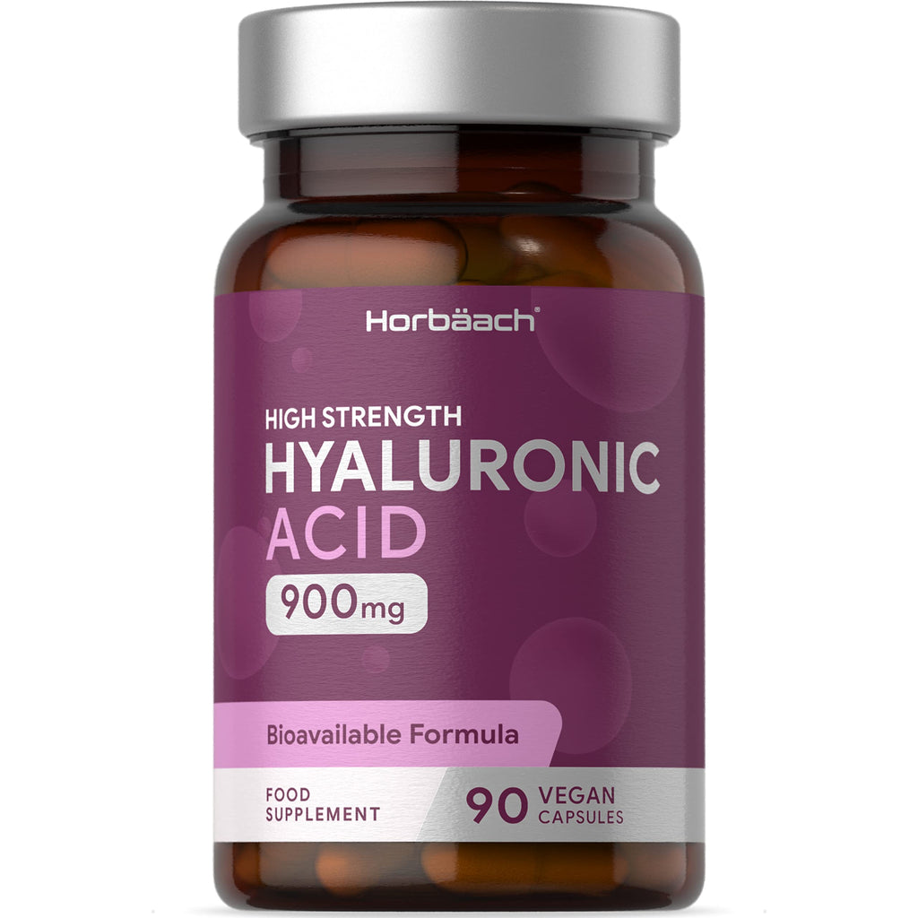 [Australia] - Hyaluronic Acid Supplement 900mg | 90 Vegan Capsules | High Strength Bioavailable Formula | No Artificial Preservatives | by Horbaach 