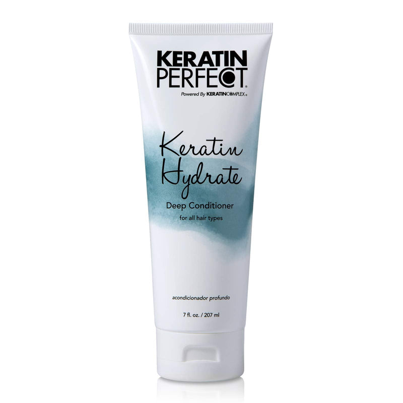 [Australia] - Keratin Perfect Hydrate Deep Conditioner for All Hair Types, Unique Protein Blend Helps Retain/Restores Moisture and Elasticity, White, 7 Oz 