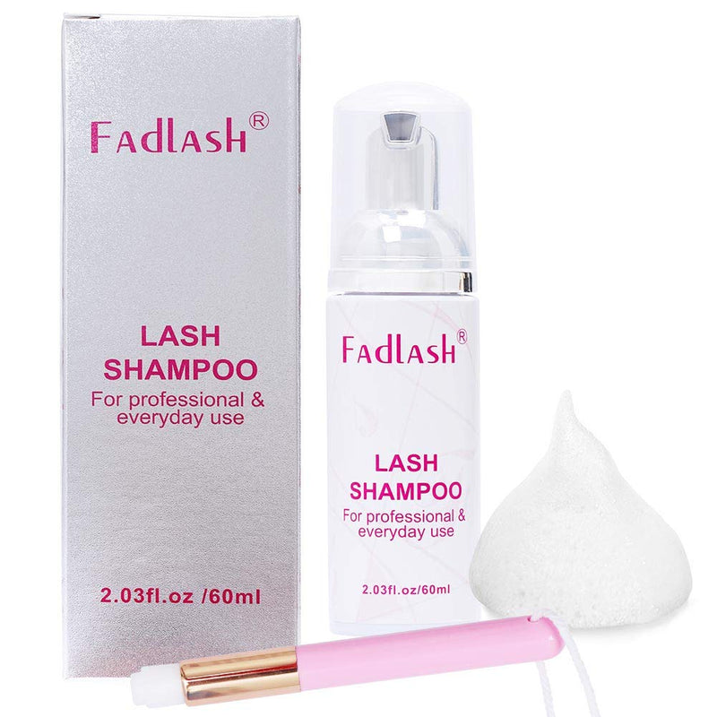 [Australia] - Lash Shampoo for Eyelash Extension 60ml Lash Cleaner Eyelash Shampoo With a Soft Brush(Lash Shampoo-60ml) 