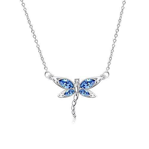 [Australia] - AOBOCO Dragonfly Gifts - Sterling Silver Dreamy Dragonfly Necklace Jewelry Gift for Her 