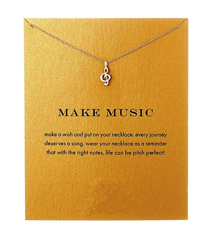 [Australia] - Music Note necklace, Treble Clef, Jewellery Gift for Her 