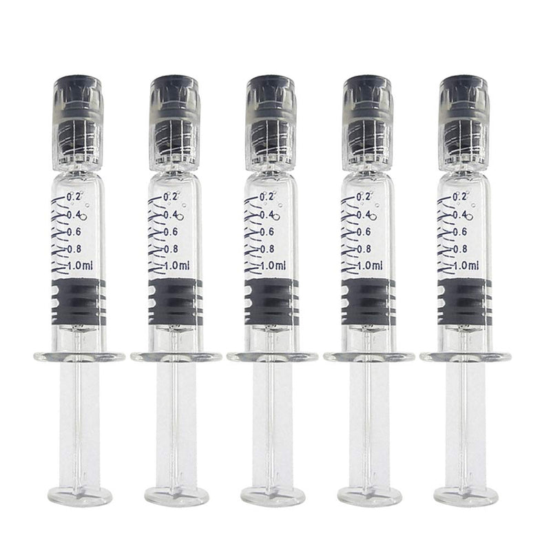 [Australia] - EXCEART 10PCS Luer Lock Syringe 1ml Universal Borosilicate Glass Syringe Sterile for Hospital Clinic Cosmetic Surgery 