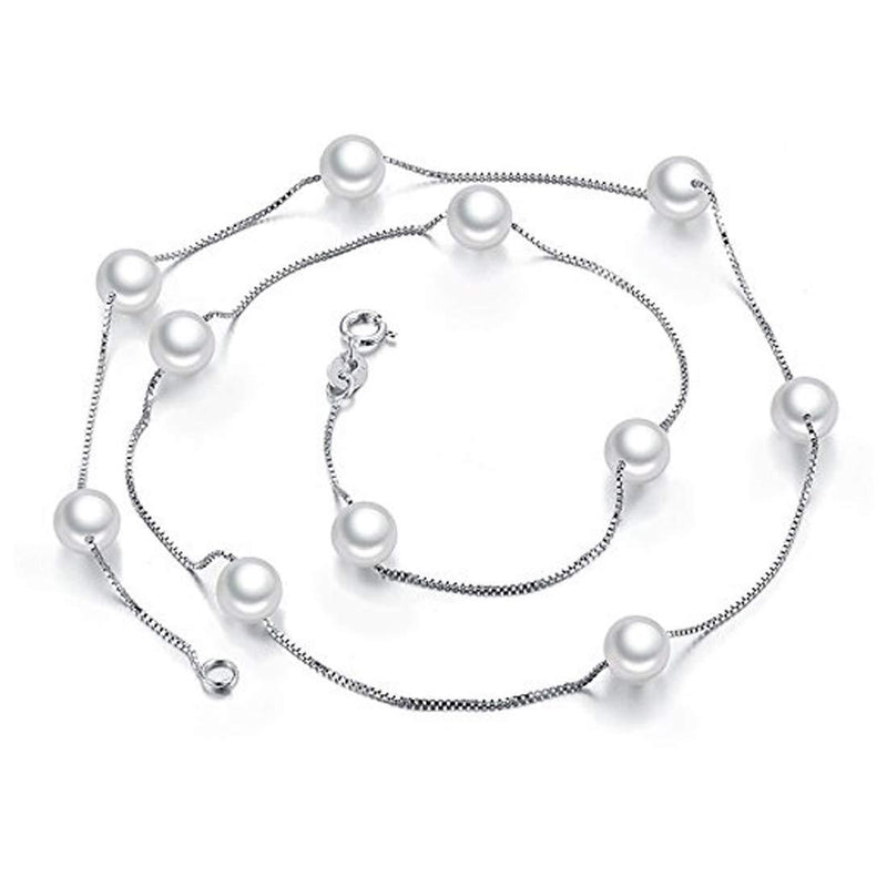 [Australia] - Caimeytie 925 Sterling Silver Necklace Cute Pearls Pendant for Women and Girls Multi Options Multi Pearls 