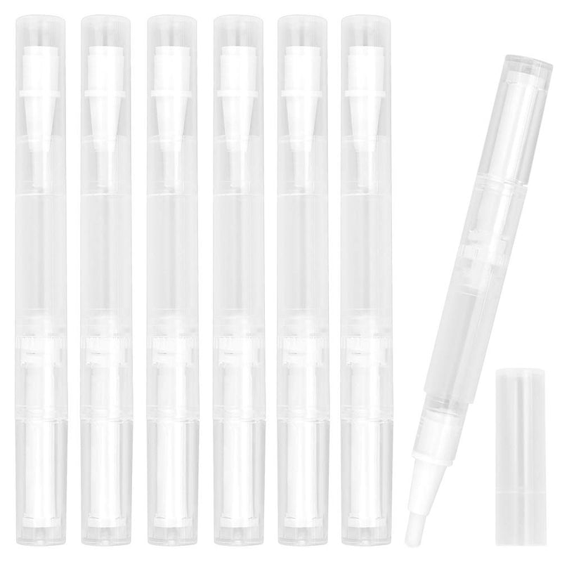 [Australia] - TANCUDER 10 PCS Empty Cuticle Oil Pen 3 ML Transparent Twist Pen Refillable Nail Polish Bottle Eyelash Growth Liquid Tube Cosmetic Container with Brush Tip for Lip Gloss Teeth Whitening Liquid Perfume 