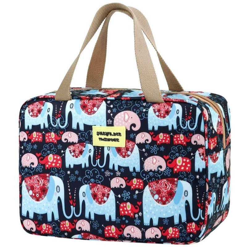 [Australia] - Large Travel Cosmetic Bag, Women's Waterproof Toiletry Bag, Makeup Storage Bag, Storage Insulation Bag (Elephant/Random Color) 