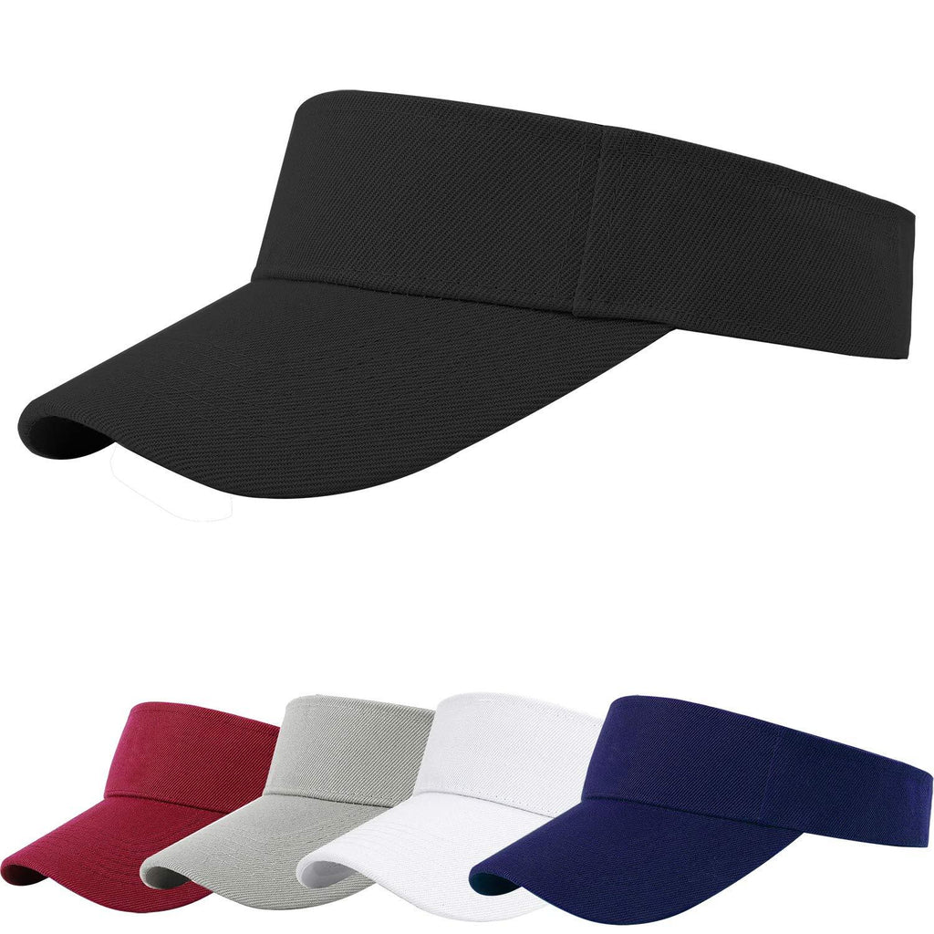 [Australia] - Cooraby Sports Sun Visor Hats Adjustable Sun Visor Caps for Women and Men Black 1 