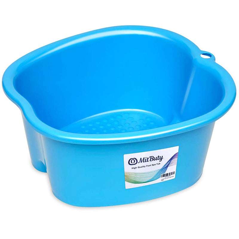 [Australia] - MitButy Large Foot Bath Spa Bowl for Home Use - Sturdy Plastic Foot Soak Basin for Pedicure, Relax, Detox and Massage - Foot Tub Get Rid of Callus, Cuticles, Dead Skin - Fits All Size 