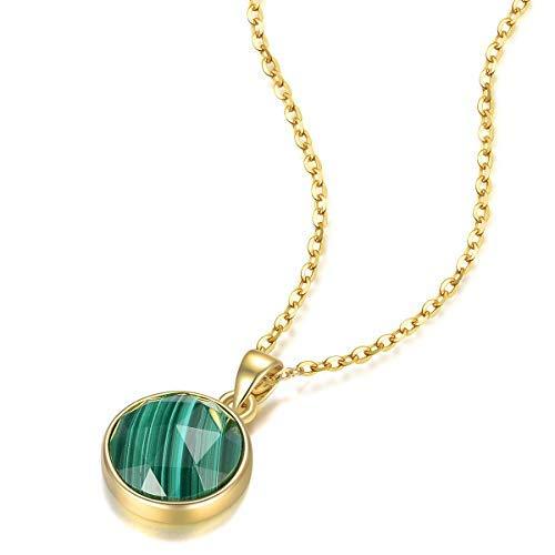 [Australia] - CCLOVE Mother of Pearl Necklac with White/Grey/Pink Mabe Pearl, Gold Plated Pendant Necklaces with Old Fashion Style, Oval Shaped Pendants, Valentines Gifts Green 