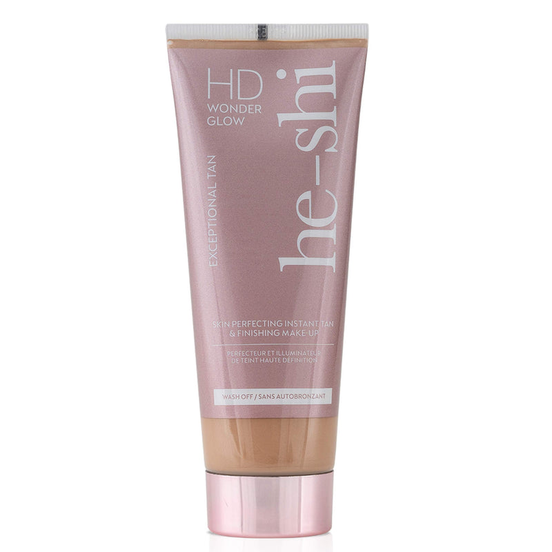 [Australia] - He-Shi HD Wonderglow - Skin Perfecting Body Bronzer & Instant Tan - Illuminating Body Primer with 24 Splashproof Wear - Body Highlighter for Airbrushed Legs - Vegan & Cruelty Free (100ml) 100 ml (Pack of 1) 