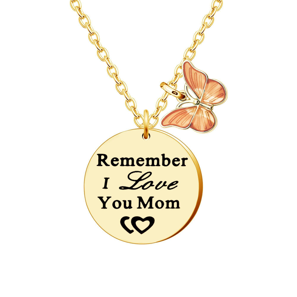 [Australia] - Mother Colod Butterfly Necklace Rember I vove you Mom Birthday Mother's day Gift 