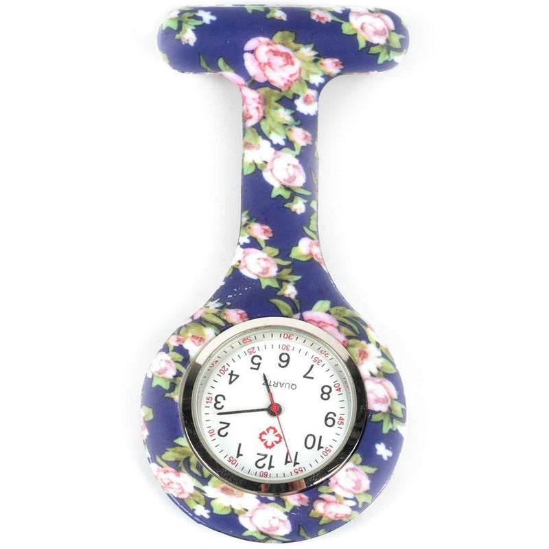 [Australia] - Nurse Watch Brooch, Silicone Nurse Watch Doctor Paramedic Medical Staff Lapel Pin-on Brooch Hanging Pocket Fob Watch 1 