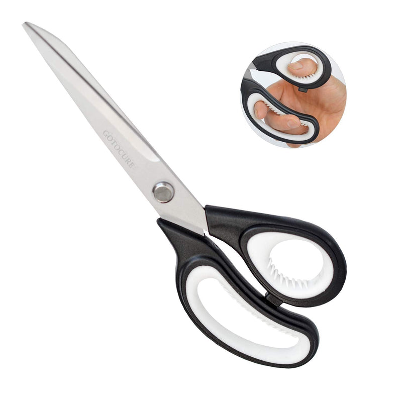 [Australia] - Dressmaking Scissors Tailor Scissors Premium Dressmaker Scissors Soft Grip Crafting Shears Sewing Fabric Scissors, 24cm (Black White) Black White 